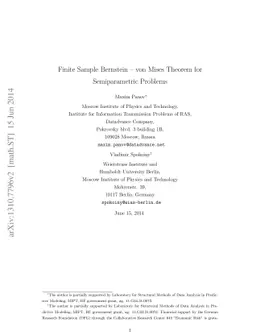 Finite Sample Bernstein -- von Mises Theorem for Semiparametric Problems