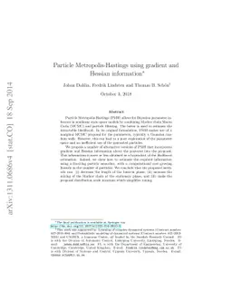 Particle Metropolis-Hastings using gradient and Hessian information