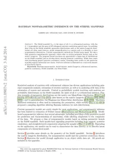 Bayesian nonparametric inference on the Stiefel manifold