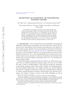 Asymptotic quantization of exponential random graphs