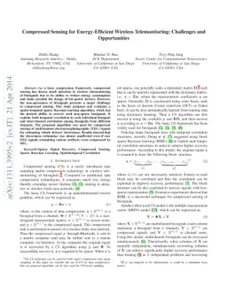 Compressed Sensing for Energy-Efficient Wireless Telemonitoring:
  Challenges and Opportunities