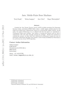 Ants: Mobile Finite State Machines