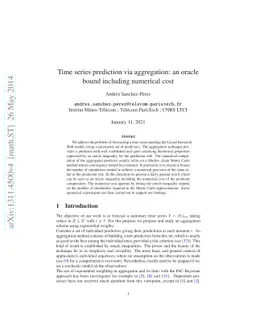 Time series prediction via aggregation : an oracle bound including
  numerical cost