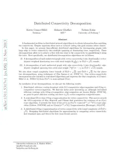 Distributed Connectivity Decomposition