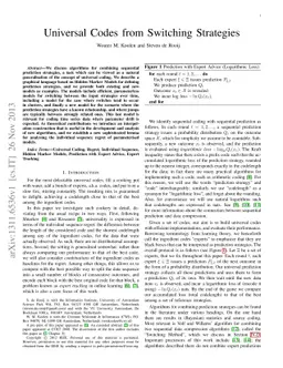 Universal Codes from Switching Strategies