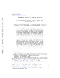 High-dimensional influence measure