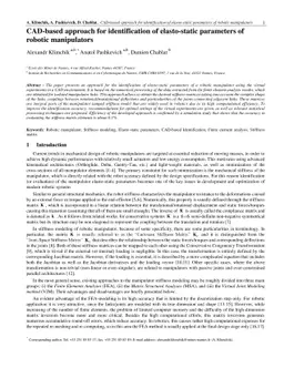 CAD-based approach for identification of elasto-static parameters of
  robotic manipulators