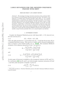Large deviations for the Ornstein-Uhlenbeck process with shift