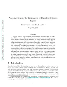 Adaptive Sensing for Estimation of Structured Sparse Signals