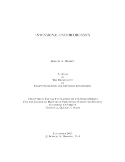 Intensional Cyberforensics