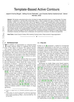 Template-Based Active Contours