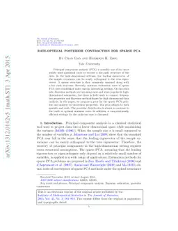 Rate-optimal posterior contraction for sparse PCA