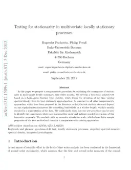 Testing for stationarity in multivariate locally stationary processes