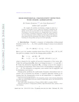 High-dimensional change-point detection with sparse alternatives