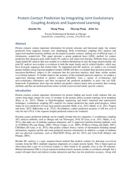 Protein Contact Prediction by Integrating Joint Evolutionary Coupling
  Analysis and Supervised Learning