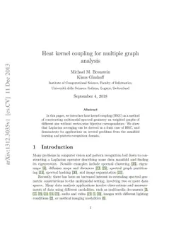 Heat kernel coupling for multiple graph analysis