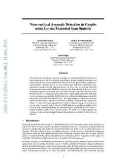 Near-optimal Anomaly Detection in Graphs using Lovasz Extended Scan
  Statistic