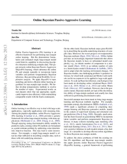 Online Bayesian Passive-Aggressive Learning