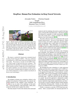 DeepPose: Human Pose Estimation via Deep Neural Networks