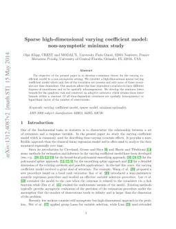Sparse high-dimensional varying coefficient model: non-asymptotic
  minimax study