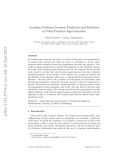 Avoiding Confusion between Predictors and Inhibitors in Value Function
  Approximation