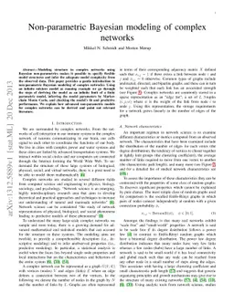 Non-parametric Bayesian modeling of complex networks