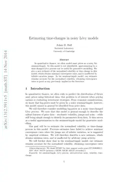 Estimating time-changes in noisy Lévy models