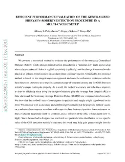 Efficient Performance Evaluation of the Generalized Shiryaev--Roberts
  Detection Procedure in a Multi-Cyclic Setup