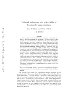 Network histograms and universality of blockmodel approximation