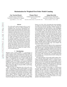 Skolemization for Weighted First-Order Model Counting