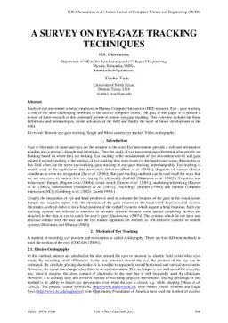 A Survey on Eye-Gaze Tracking Techniques