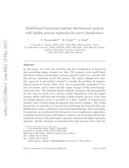Model-based functional mixture discriminant analysis with hidden process
  regression for curve classification