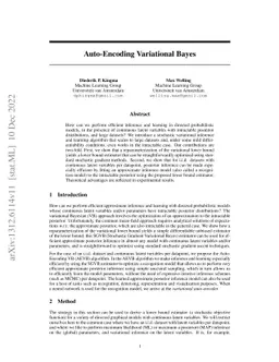 Auto-Encoding Variational Bayes