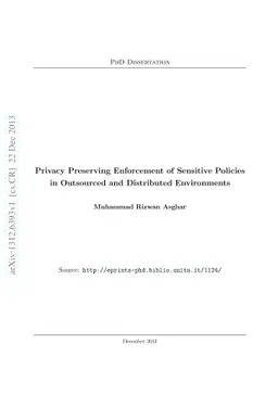 Privacy Preserving Enforcement of Sensitive Policies in Outsourced and
  Distributed Environments