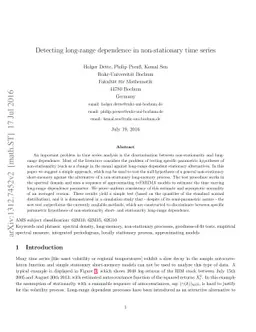 Detecting long-range dependence in non-stationary time series