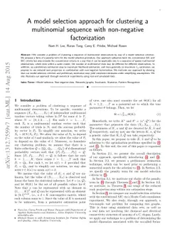 A model selection approach for clustering a multinomial sequence with
  non-negative factorization