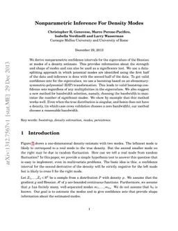 Nonparametric Inference For Density Modes
