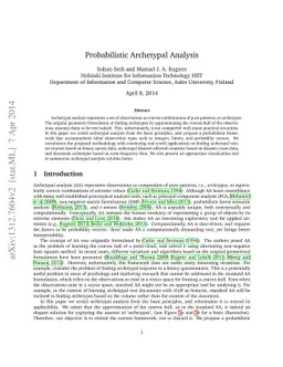 Probabilistic Archetypal Analysis