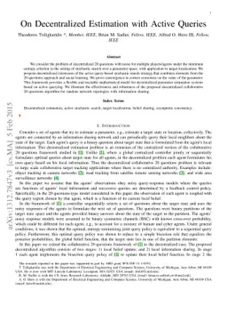 On Decentralized Estimation with Active Queries