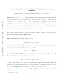 On the Probability of Conjunctions of Stationary Gaussian Processes