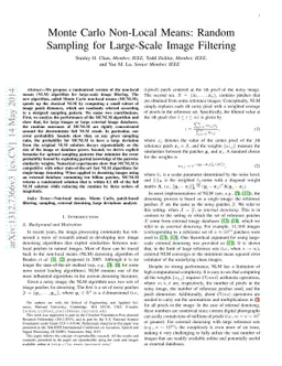 Monte Carlo non local means: Random sampling for large-scale image
  filtering