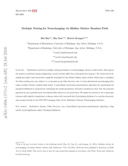 Multiple Testing for Neuroimaging via Hidden Markov Random Field
