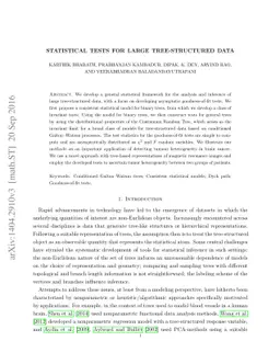 Statistical Tests for Large Tree-structured Data