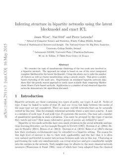 Inferring structure in bipartite networks using the latent block model
  and exact ICL