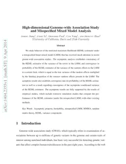 High-dimensional genome-wide association study and misspecified mixed
  model analysis