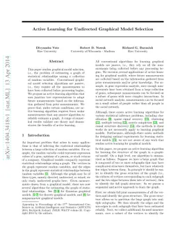 Active Learning for Undirected Graphical Model Selection