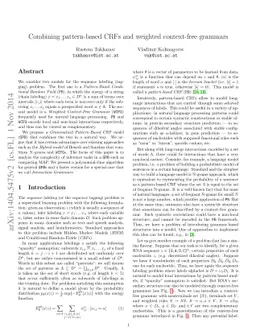 Combining pattern-based CRFs and weighted context-free grammars