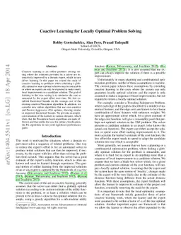 Coactive Learning for Locally Optimal Problem Solving