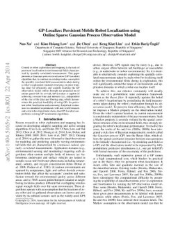 GP-Localize: Persistent Mobile Robot Localization using Online Sparse
  Gaussian Process Observation Model