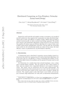 Distributed Computing on Core-Periphery Networks: Axiom-based Design
